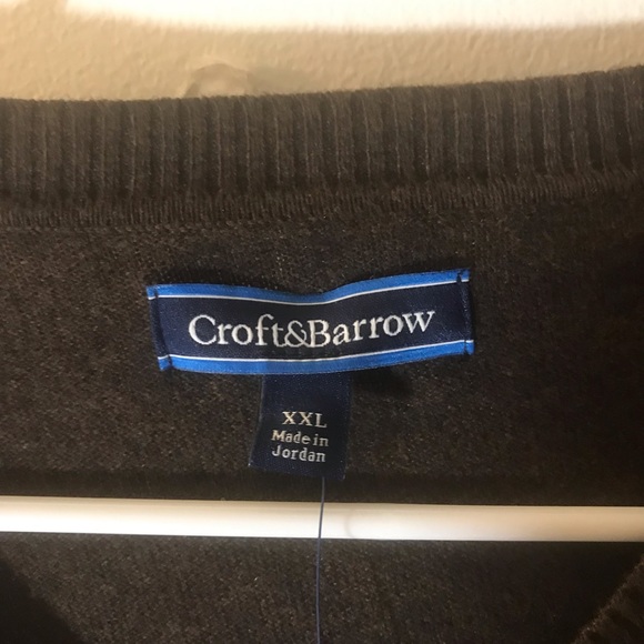 Croft&Barrow size xxl plaid sweater long sleeves grandpacore dark academia - Picture 2 of 7